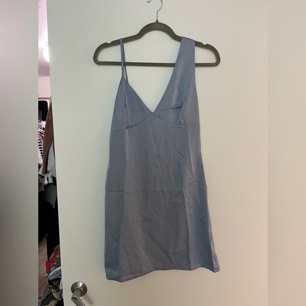 Asymmetrical Blue Dress